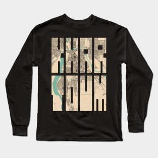 Khartoum, Sudan City Map Typography - Vintage Long Sleeve T-Shirt